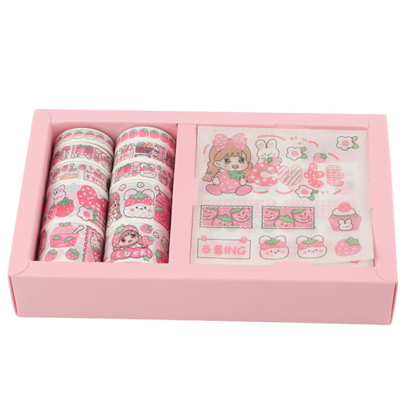 Tapes Stickers Set Washi Cute Cartoon Pattern Decorative Labels Scrapbooking SuppliesStrawberry Milkshake