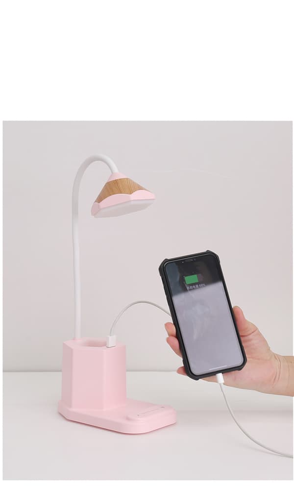 Skrivebords LED-lys Touch Bordlampe, svanehals, dæmpbar kontor L