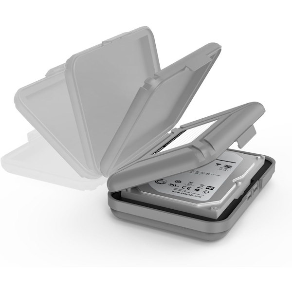 Hårddiskkåpa för 3,5 tums HDD/SSD 5-pack Bärbar hårddiskväska Skyddande förvaringslåda Antistatisk och stöttålig -PHX5S