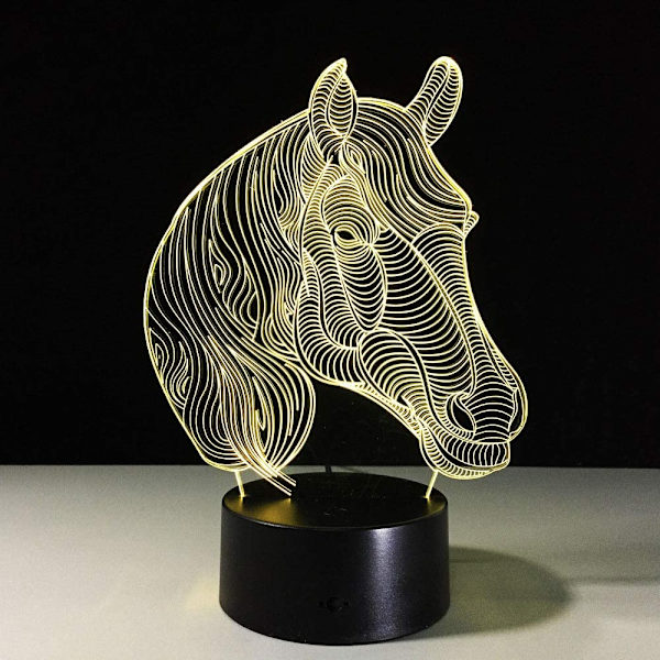 Optisk illusion af vandmand, 3D LED-sensor natlampe med Sm