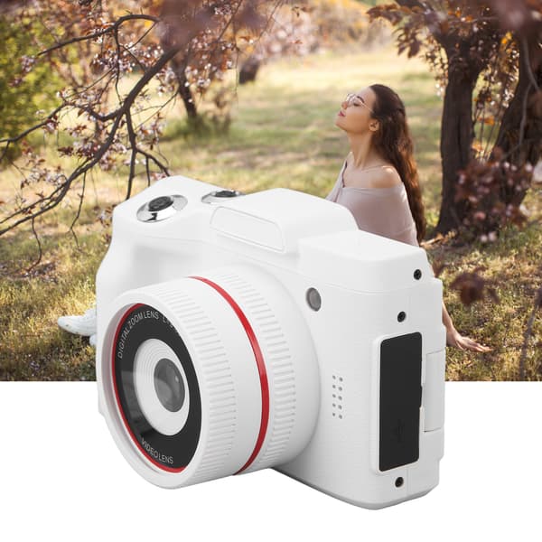Digitalkamera HD 16MP Vit Färg Multi Axes Stabilisering Smart Nybörjare Vlogging Kamera