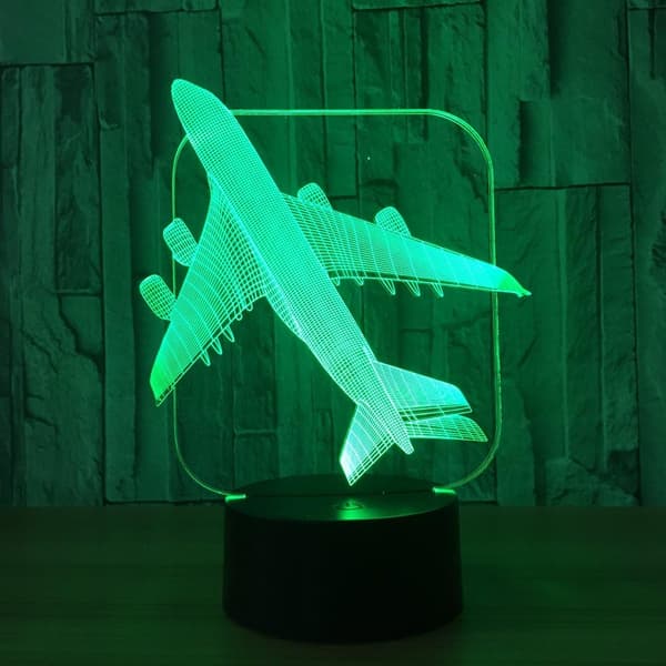 Flygplan Krigsflygplan Modell Kreativ 3D Nattljus Touch Jet Pl