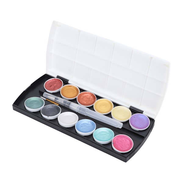 Akvarellmaling Solid 12 farger bærbar pigment kunstsett for maleri Graffit Design