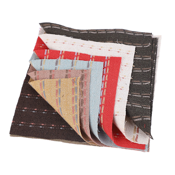 8 st Quilting Fabric 7,9x7,9 tum Handcraft DIY Mjuk Hudvänlig Andningsbar Bomullssömnadstyg för Väskor Handväskor