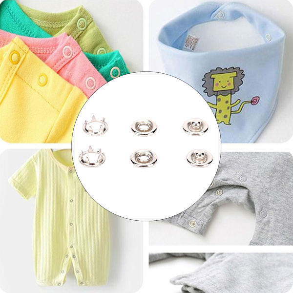 50 stk hule knapper miljøvennlige giftfrie baby knapper klestilbehør (9,5 mm)