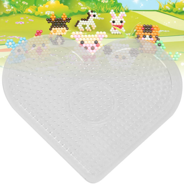 Gjennomsiktig geometrisk stiftplate mal barn leker for 2,6 mm Perler-perler Love Heart