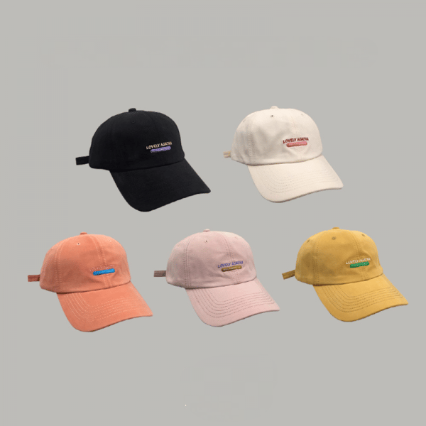 Brev med broderad hatt Justerbar basebollkeps Pink