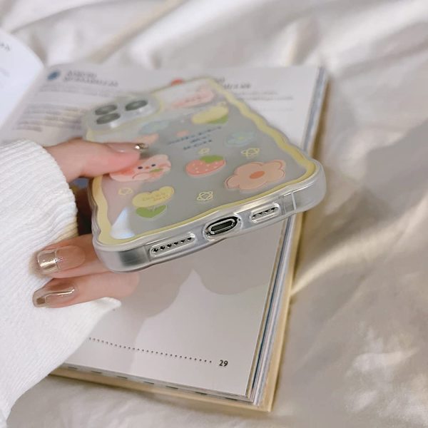 Kompatibel med iPhone 12 Skal Transparent Söta Jordgubbar