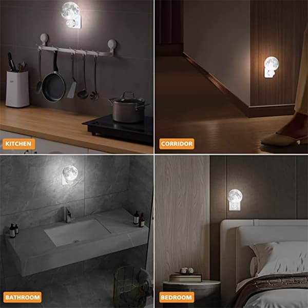 Måne Natlamper Stik I Lysende Måne Natlampe Lithopha