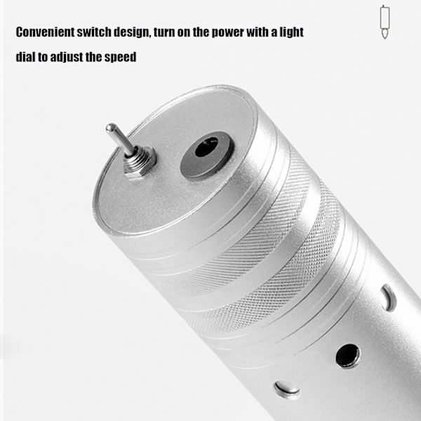 Mini borr trä jaspis elektrisk slipmaskin borrning polering skärning gravyr DIY exakt mini elektrisk borrmaskin set 100‑240v EU-kontakt