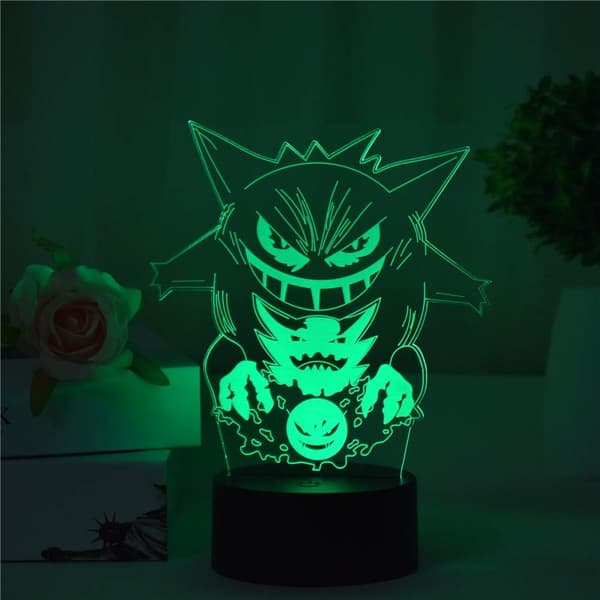 Anime Geng Modell 3D LED Nattlys USB Skrivebordslampe 7 Farger Til