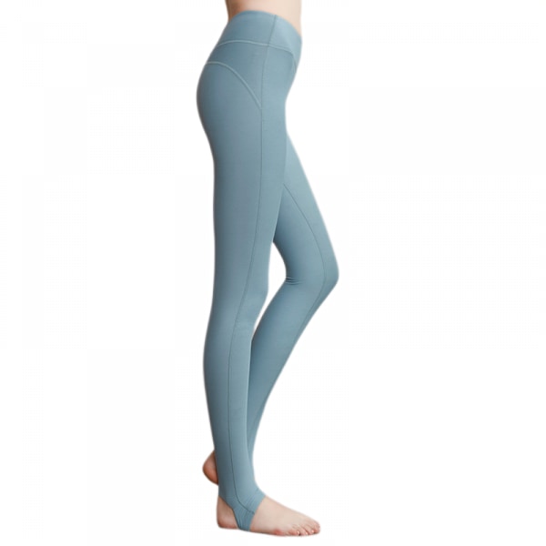 Smörigt mjukt varmt sammetsstretch sömlös yogabyxa (L)