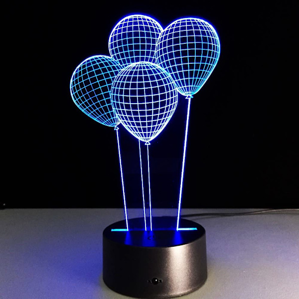 Balloner 3D Natlampe Stue Spisestue Dekoration Belysning