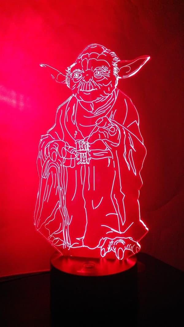 3D Nattlys LED Illusjonslampe Nattbord Skrivebordslampe, AT