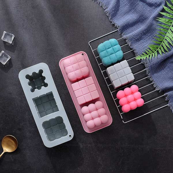 3-vejs 3D Rubiks kube silikoneform DIY magisk kugle aromaterapi