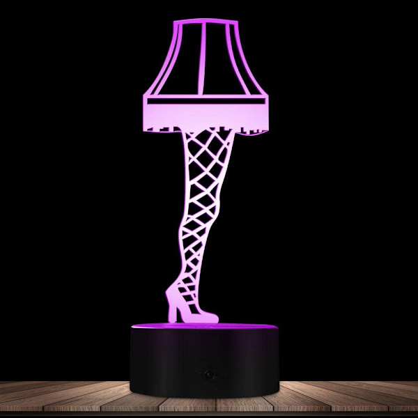 3D Illusion Nattlampa Optisk Illusion Benlampa från A Chr