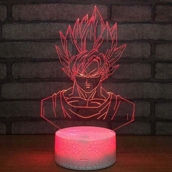 3D Optisk Illusion Tegneseriefigur Sensor Natlampe wit