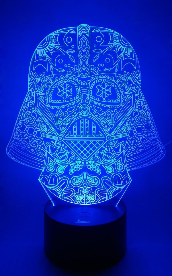 Darth Vader 3D Natlys LED Illusion Lampe Sengelampe Bordlampe