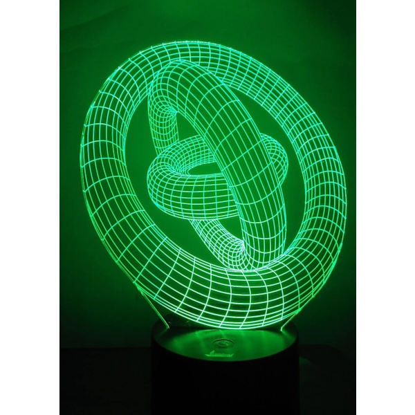 3D nattlampa LED Illusion Lamp Sängbord Bordslampa, AT