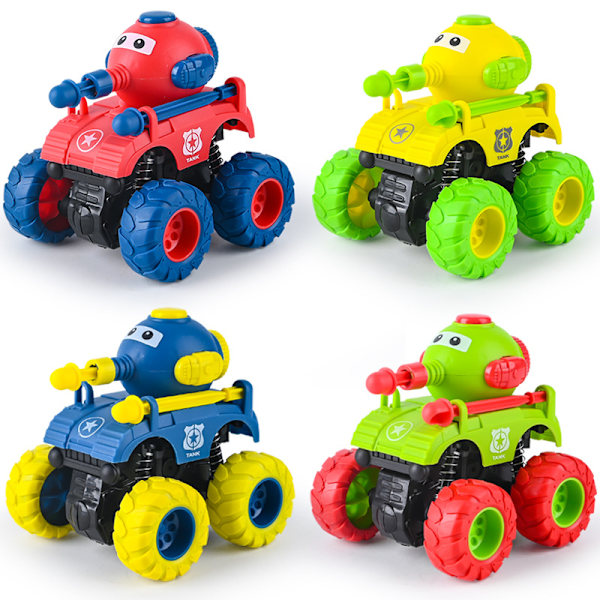Leikkiautot 1-3-vuotiaille pojille, 4 auton setti, leikkiautot pojille tytöille lapsille lahjaksi.