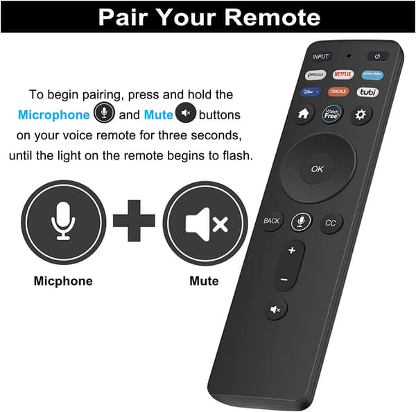 Ny erstatningsfjernkontroll XRT260 passer for Vizio V-
