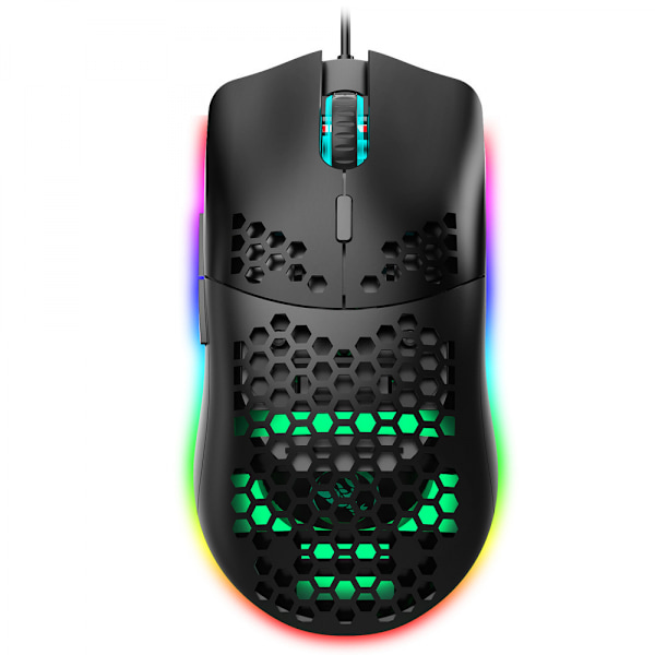 Trådbunden mus RGB-belysning Stöd för släckta lampor 6 knappar för PC