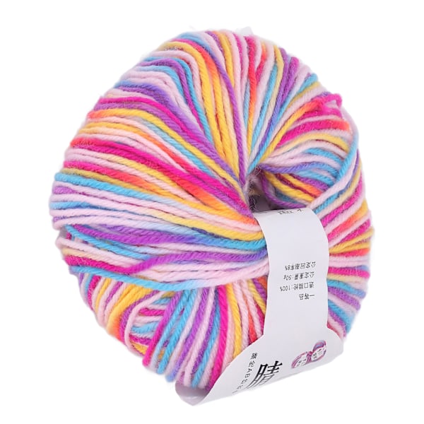 Akrylgarn Medium Tjocklek Gradient Multi Color Hållbar Akryl Fadeless Andas Virka Garn för Tröja Mössa Dock