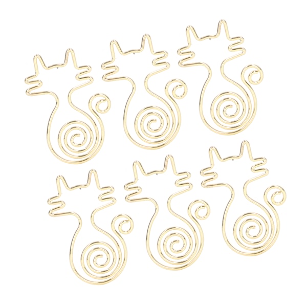 100 st guldpappersklämmor i metall, rostfri pläteringsprocess, guld, blekfri, allmänt använda söta pappersklämmor för filer, papper, katt
