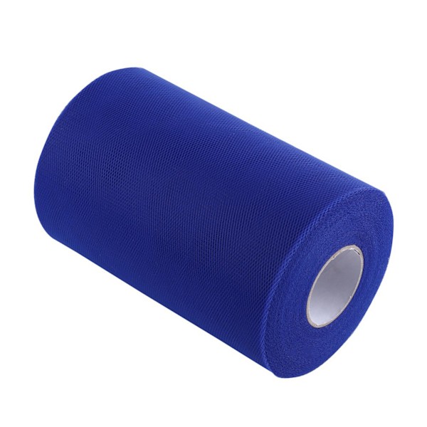 DIY Bröllopsdekoration Tulle Rulle Spole Kläder Stickad Tyg för Sömnad Del(Royal Blue)