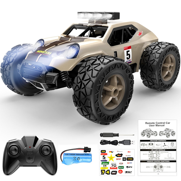 1:20 Kaukosäädöllä Ohjattava Auto - 25km/h 2.4GHz Nopea Rc-Auto Leikkikalut, Maastoauto Hobby Rc-Kuorma-Auto Leikkikalut Led-Valoilla, Latautuva Leikkiautolahja Lapsille