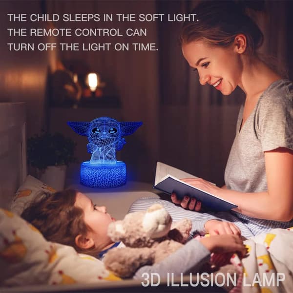 3D Illusion Star Wars Natlampe, 3 mønstre og 16 farver