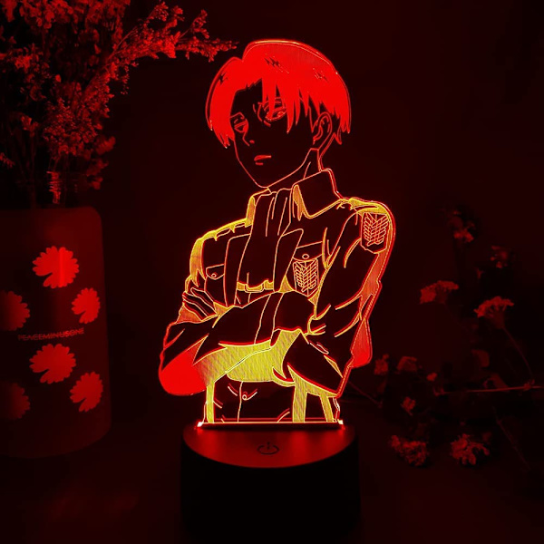 Attack on Titan 3D Anime Lamp Natt Levi Ackerman Illusion N