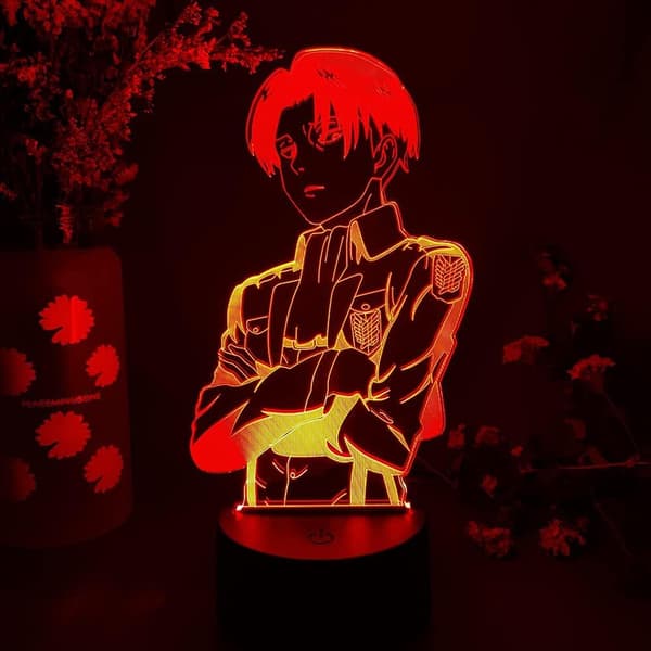 Attack on Titan 3D Anime Lamppu Yö Levi Ackerman Illuusio N