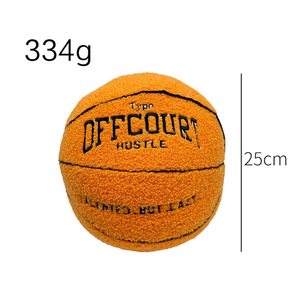 2024 Ny Offcourt Basketboll Kudde Plysch Kudde Plyschdocka, Mjukt Stoppat Djurdocka för Barn, Bra Val för Pojkar och Flickor på Födelsedag, Jul och Halloween Orange