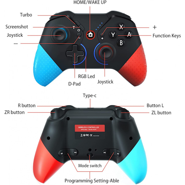Switch Pro-kontroller för Nintendo Switch och Switch Lite Wi