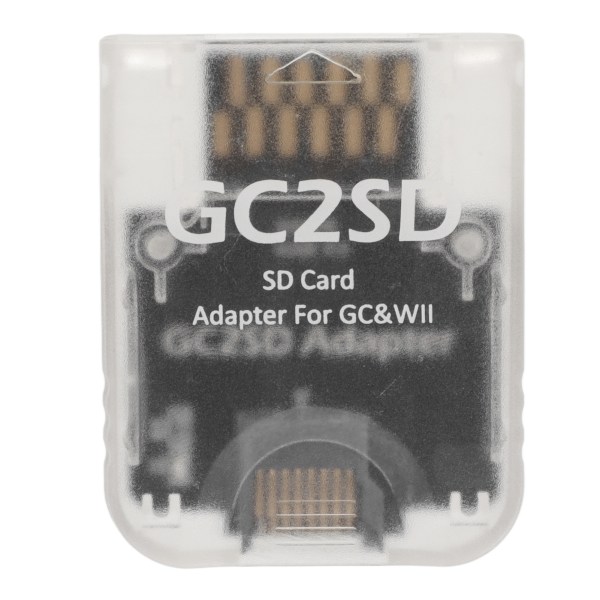 GC2SD-kortleser Plug and Play bærbar profesjonell spillkonsoll Micro Storage Card Adapter for Wii for GC Transparent