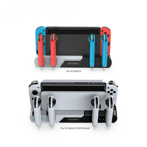 Switch Controller-opladningsdock kompatibel med Nintendo Switch & OLED-model Joy-Cons, opladerstandstation til Nintendo Switch Joycon