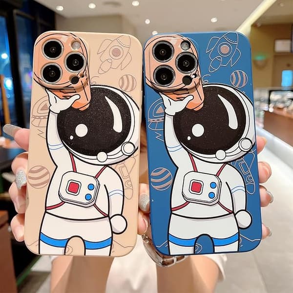 Kompatibel med iPhone 11 Pro Max Astronaut Deksel Dame Jente
