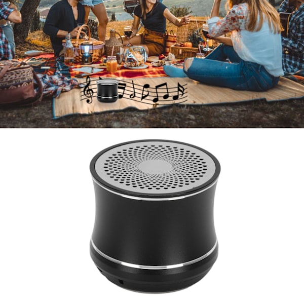 Mini Bluetooth-högtalare IP67 Vattentät Automatisk anslutning Bärbar trådlös högtalare med bashögtalare för duschrum Cykel Bil Black