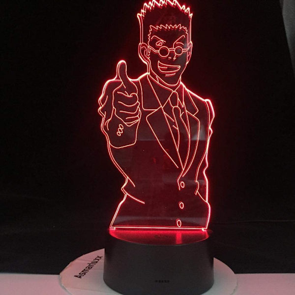 3D Illusions nattlys skrivebordslampe LEORIO PARADINIGHT Hunter X Anime Illusions bordlampe Hjem Soverom Dekorasjon Led 7 Farge Skiftende Berøring