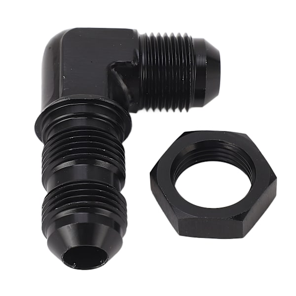 90 Graders 8 AN Flare Bulkhead Adapter Genanvendelig Flare Slange Union Bulkhead Adapter med Møtrik