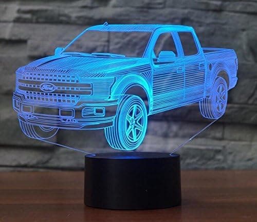 3D Lastebil Bil Nattlys Bord Skrivebord Optisk Illusjon Lamper 7