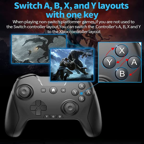 PC-ohjain, langaton Bluetooth-ohjain Switchille/Macille/