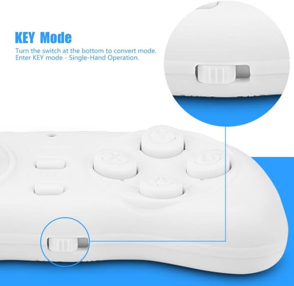 Trådløs Bluetooth spilcontroller, med auto shutter funktion White