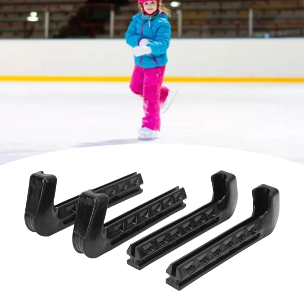 2 par skridskoskydd Portabla skridskobladsskydd Justerbart skridskoskydd för hockeyskridskor Konståkningsskridskor Black