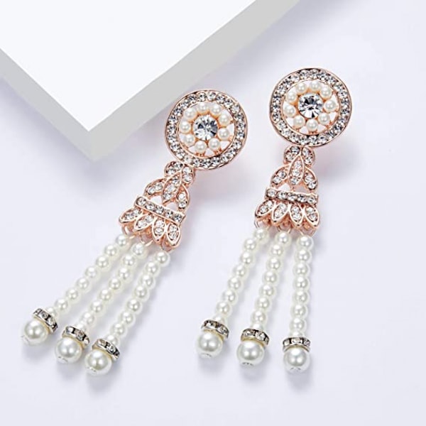 Flapper Art Deco Gatsby Örhängen 20-talets Flapper Gatsby Accesso