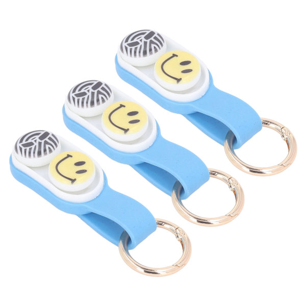 3 st Puck Fidget Blå Luktfri Silikon Stressavlastning Stark Magnet Trick Magnet Fidget Toy för Barn Vuxna