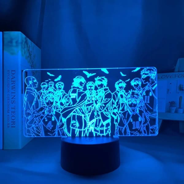 Anime Karasuno Team Group lampe Cool 3D Illusion Natlampe H