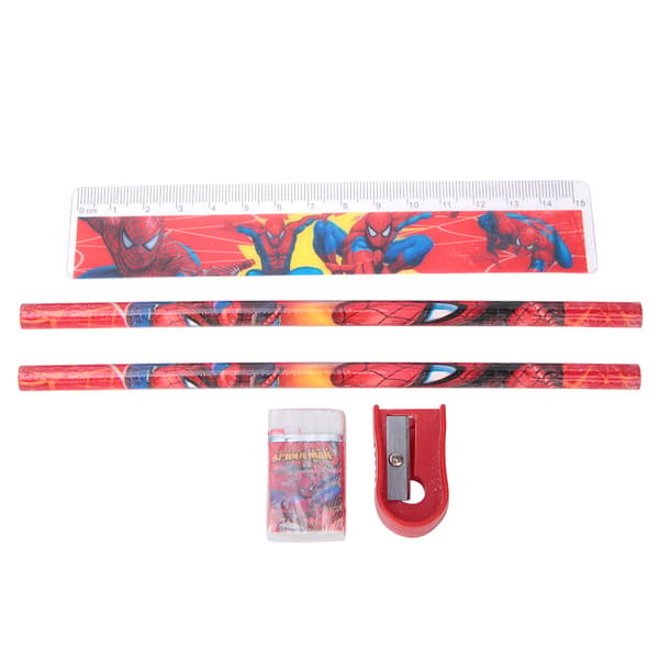 Kombination Stationery Set Cartoon Pennfodral 6-i-1 Kit för Barn Studenter Present (Spindel)