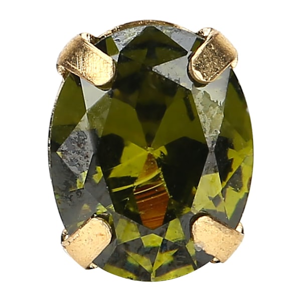 10 st sy zircon strass ellipsform DIY skor kläder tillbehör 8x10mm grön